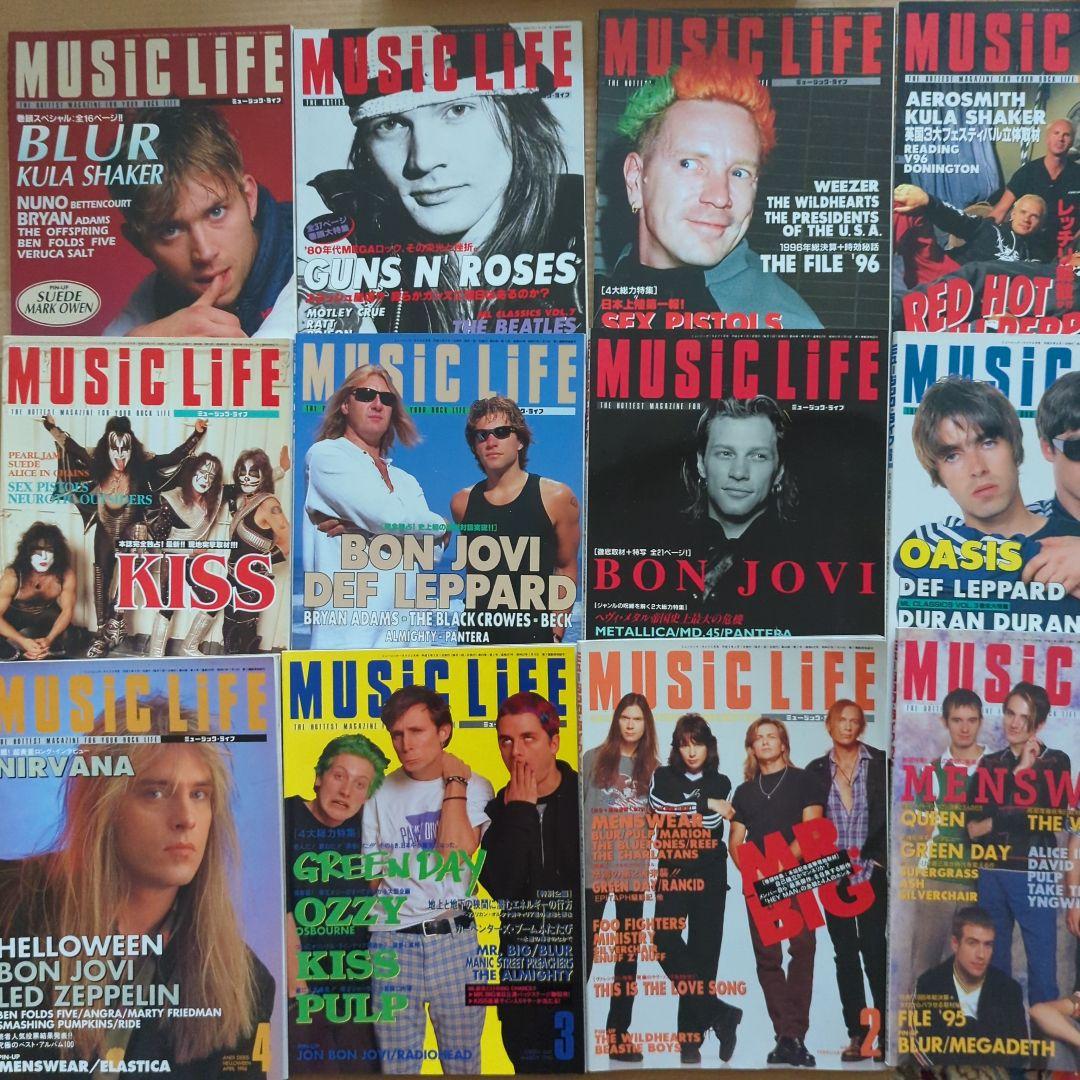 ミュージックライフ　音楽雑誌　洋楽　昭和　ロック　ヘビメタ　バンド