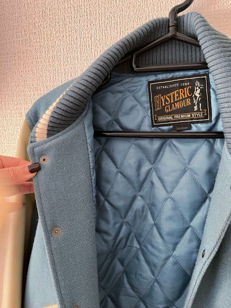 ヒステリックグラマー●PANDA MANIA レザースリーブスタジャン