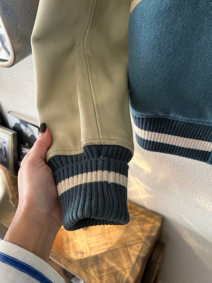 ヒステリックグラマー●PANDA MANIA レザースリーブスタジャン