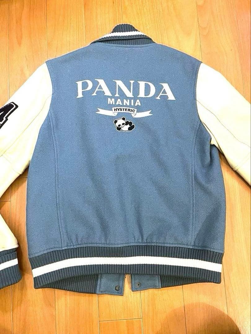 ヒステリックグラマー●PANDA MANIA レザースリーブスタジャン