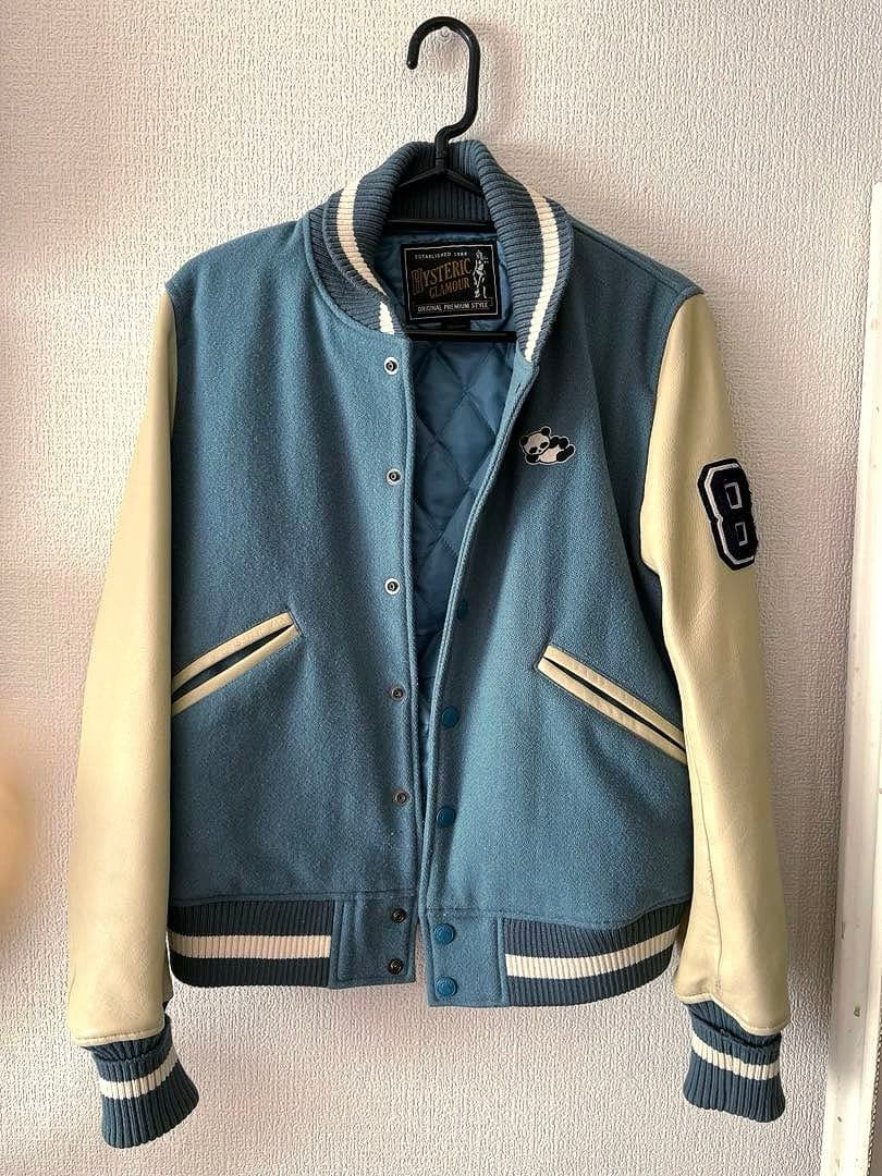 ヒステリックグラマー●PANDA MANIA レザースリーブスタジャン