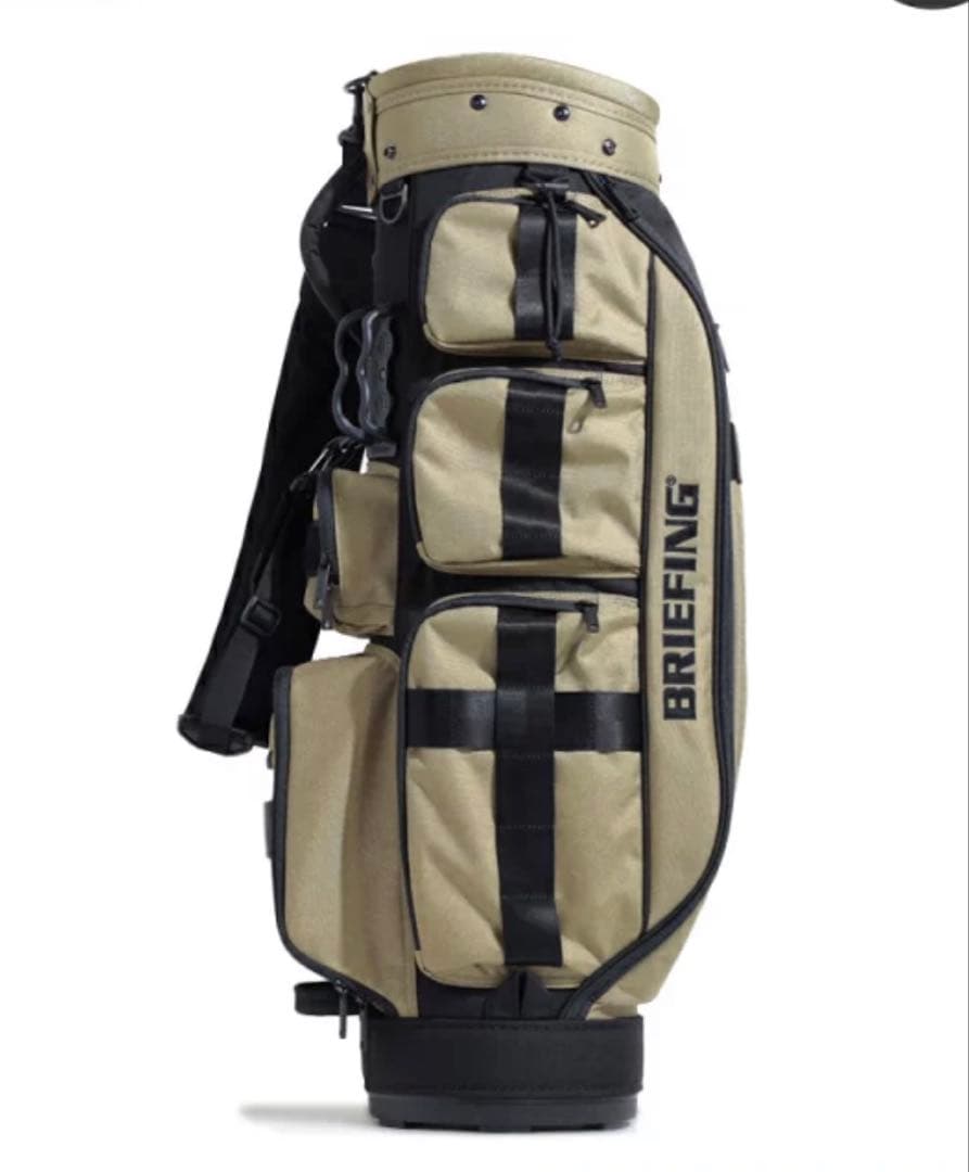 BRIEFING GOLF キャディバッグ　竹内ゴルフ　ベージュ