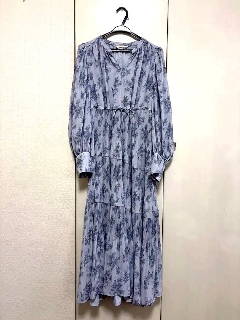 COCO DEAL 紗絵さんコラボ☀︎フラワープリントプリーツティアードワンピース