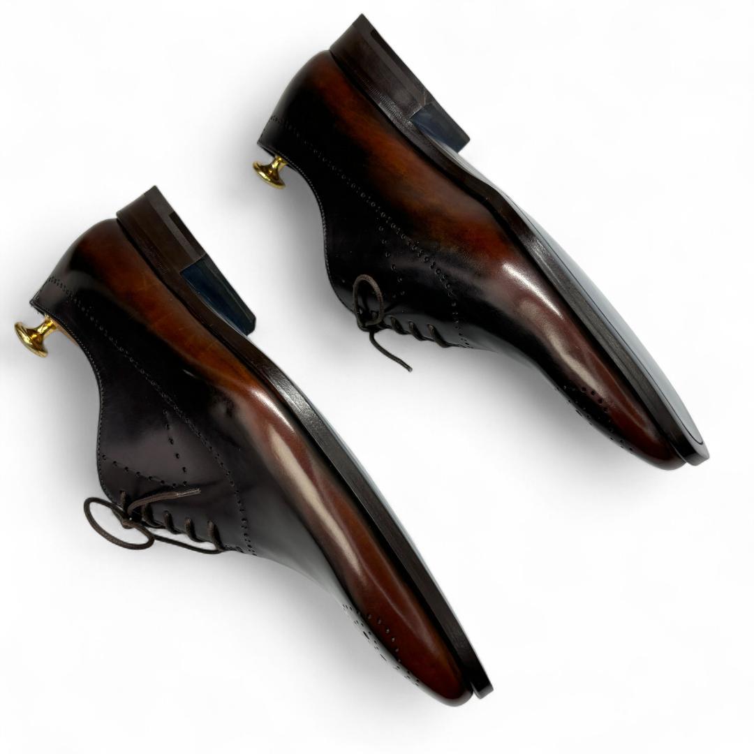 新品級 フランチェスコベニーニョ ホールカット 黒茶パティーヌ 7 25.5cm