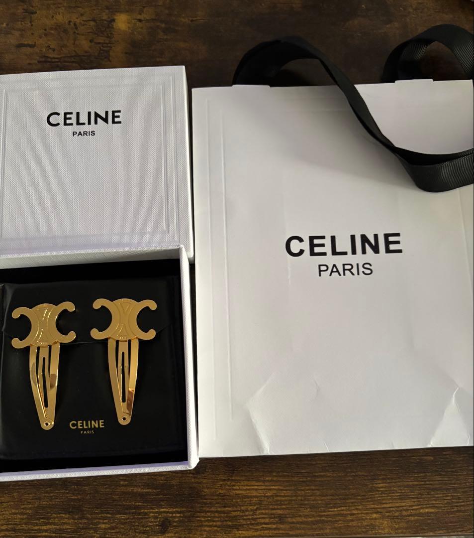 【美品】CELINE セリーヌ　トリオンフ　ヘアピン クリップ
