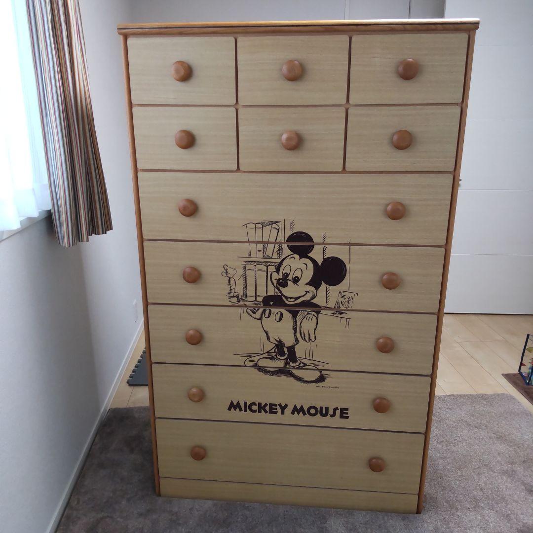 ミッキーマウス 木製引き出しタンス　値下げしました★