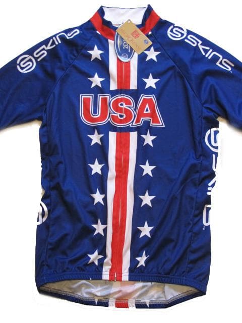 新品 SKINS USA国旗デザイン半袖ジャージ SITIP イタリア製 XL