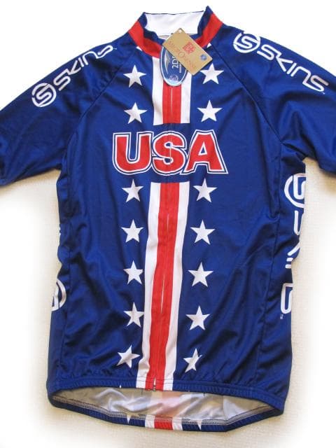 新品 SKINS USA国旗デザイン半袖ジャージ SITIP イタリア製 XL