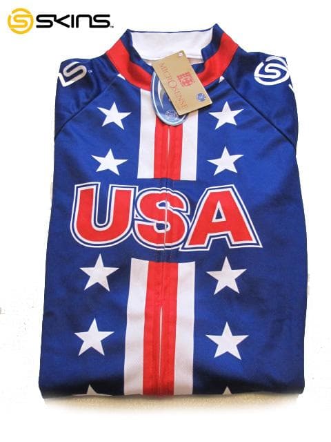 新品 SKINS USA国旗デザイン半袖ジャージ SITIP イタリア製 XL