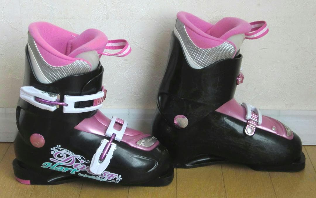 ■■最終特価■ハート■子供用スキーセット■板118/靴22■WAX済■女の子■■