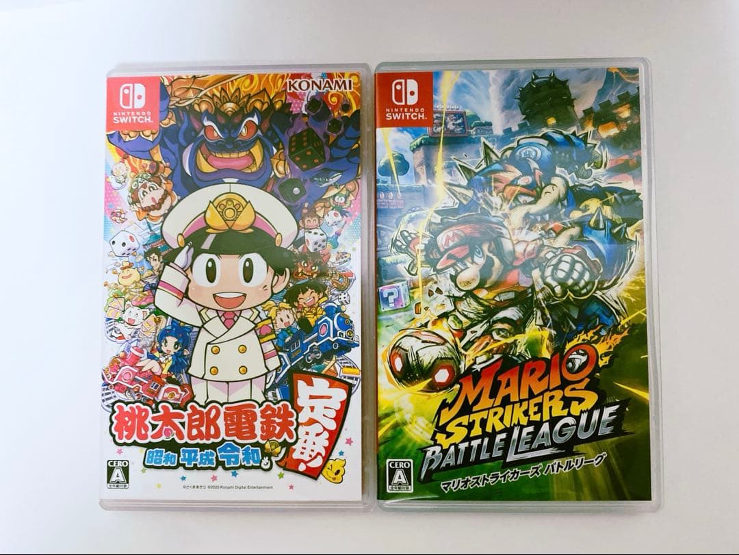 マリオストライカーズ　桃太郎電鉄　昭和　平成　令和も定番！ 2タイトル