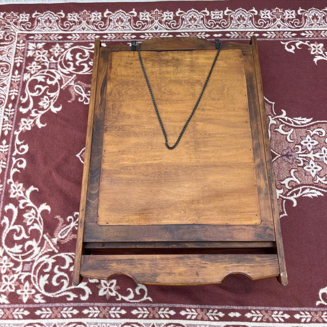 karimoku オールド カリモク◾️棚板付き 壁掛けミラー ウォールミラー 鏡