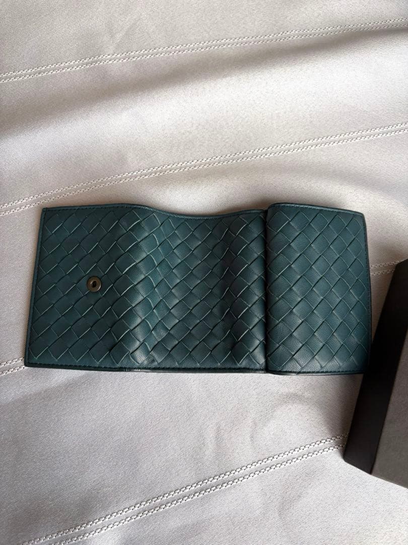 ⭐︎ボッテガ三つ折り財布⭐︎イントレチャートブルー