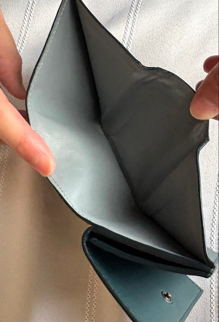 ⭐︎ボッテガ三つ折り財布⭐︎イントレチャートブルー