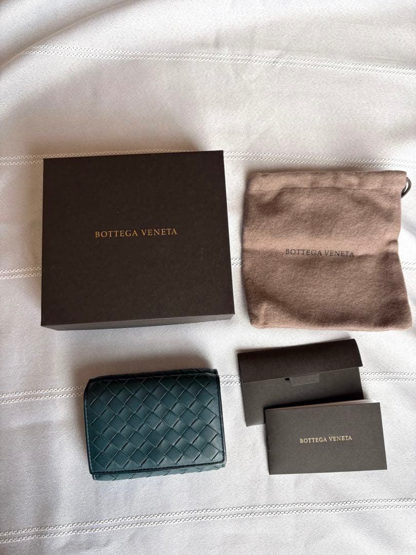 ⭐︎ボッテガ三つ折り財布⭐︎イントレチャートブルー
