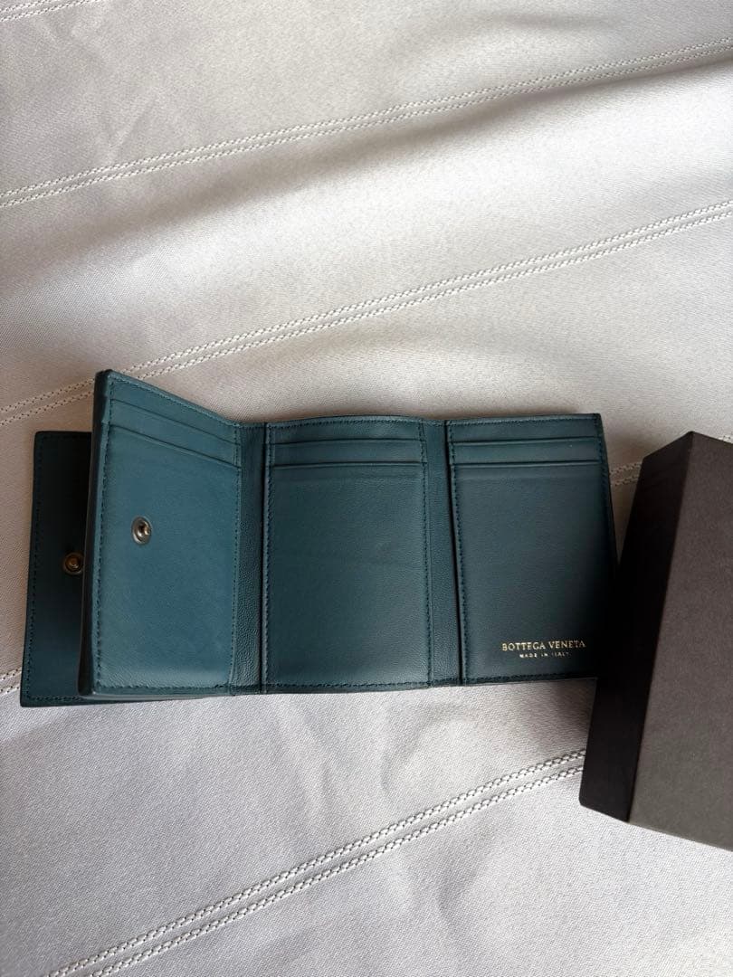 ⭐︎ボッテガ三つ折り財布⭐︎イントレチャートブルー