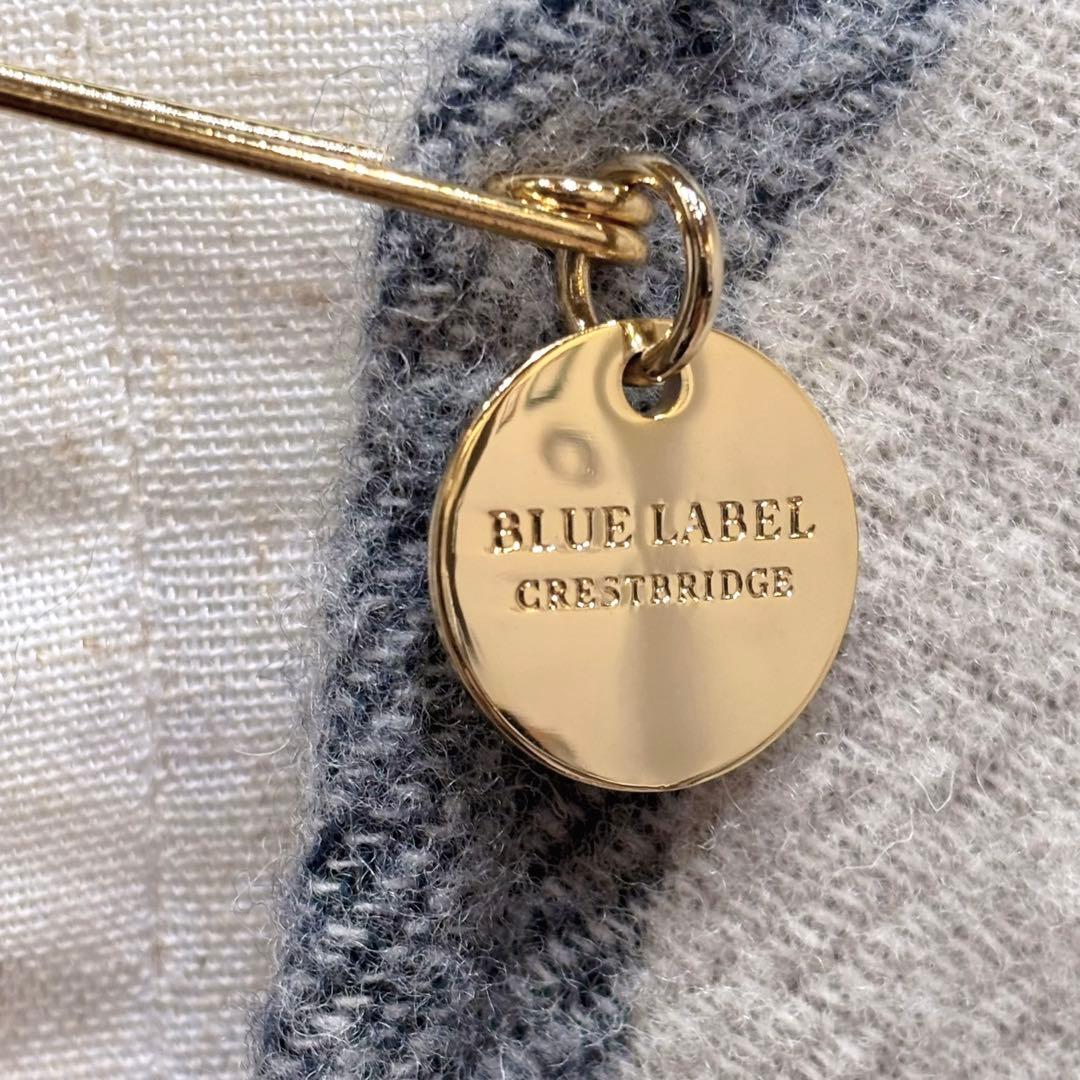 クレストブリッジ リバーシブル チェック フリンジ ポンチョ ウール ストール