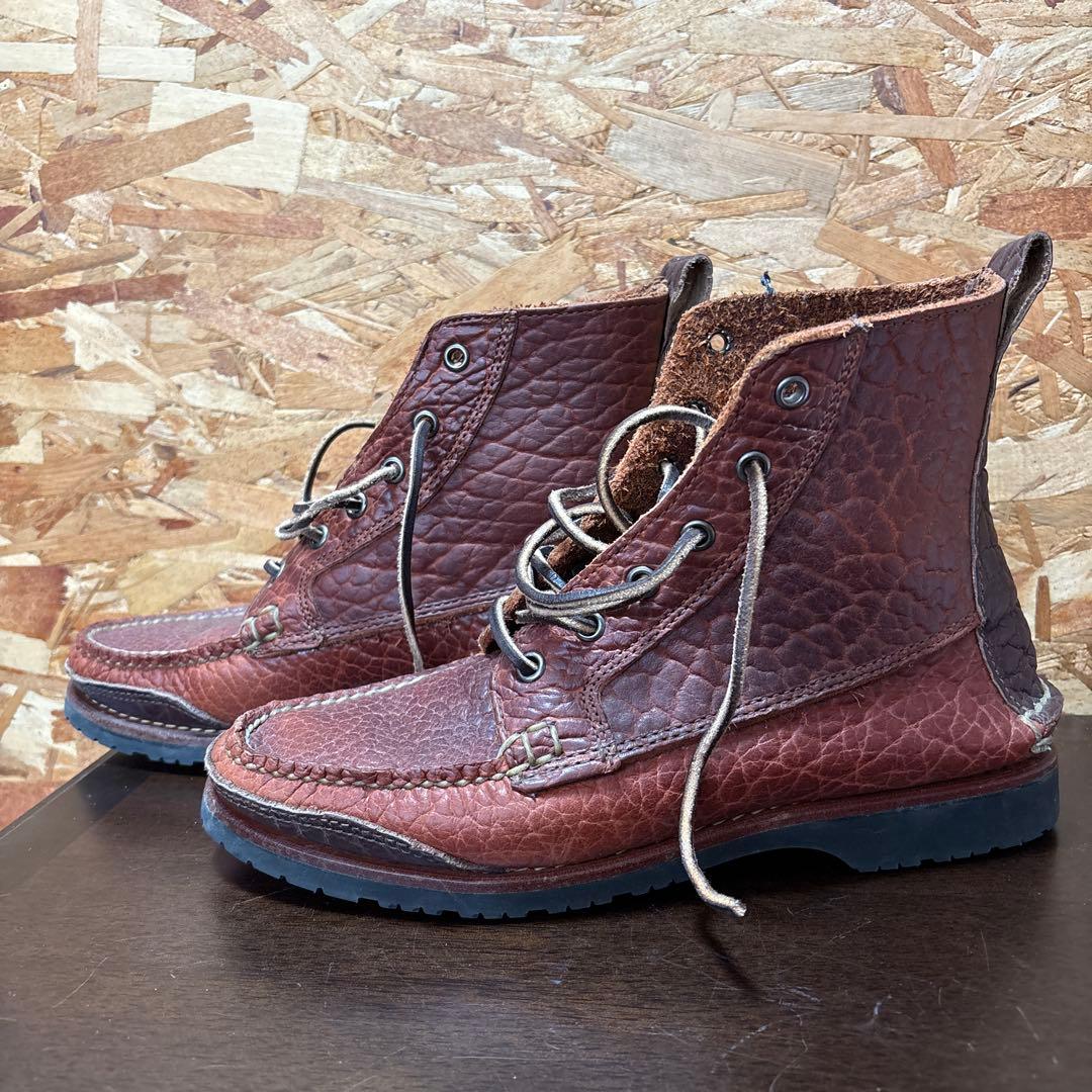 ブルックスブラザーズ&ランコート　wネーム　モカブーツ　ビブラム仕様size7