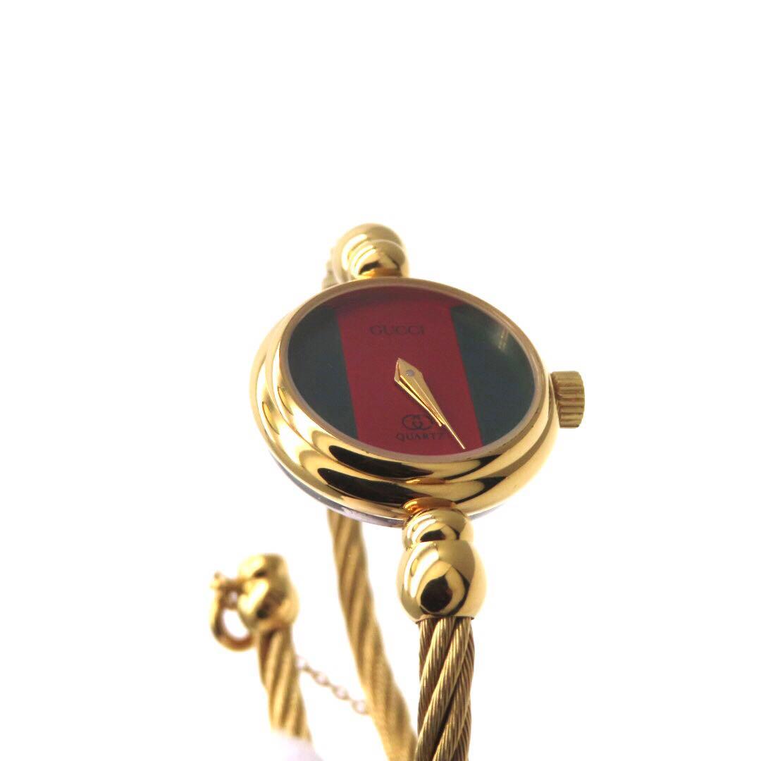 ☆極美品 2047 GUCCI グッチ 時計 シェリーライン ゴールド バングル