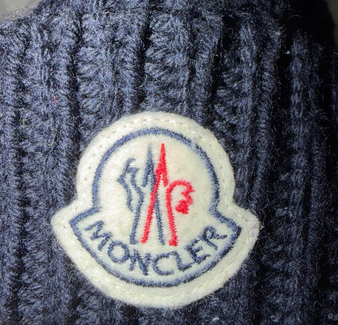 moncler モンクレール ニット帽 ネイビー