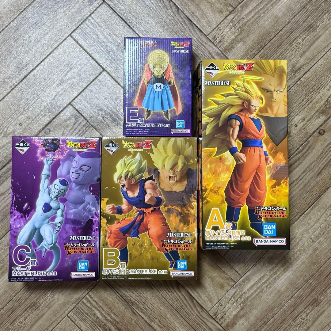 ドラゴンボール　A賞 悟空3、B賞 孫悟空、C賞 フリーザ、E賞 バビディ
