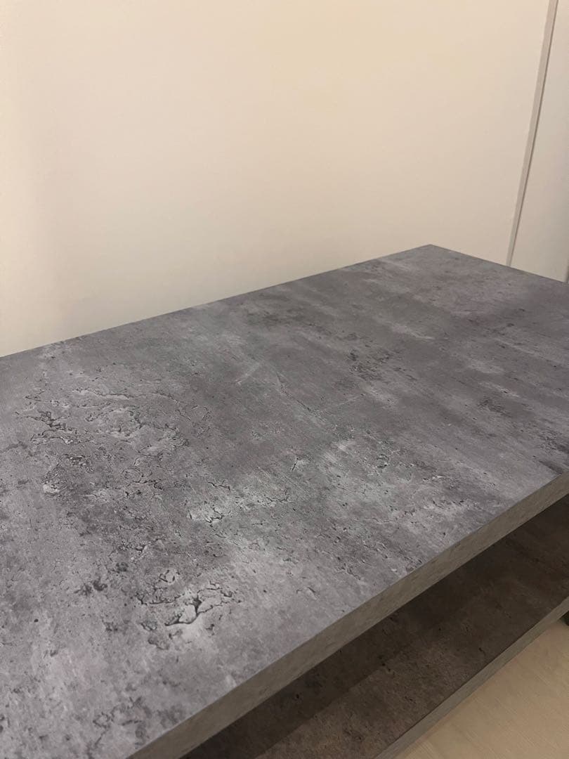 コンクリート調 ローテーブル グレー