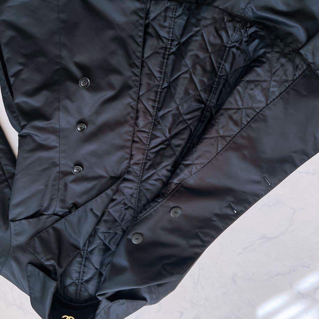 【良品】アナイ ANAYI トレンチコート 黒　36 中綿　ベルト付　ダブル