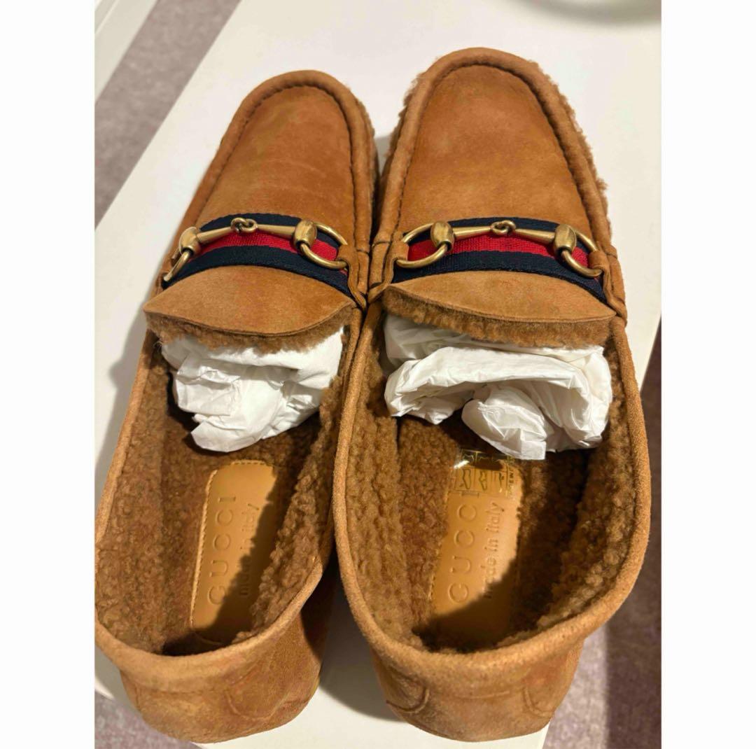 【GUCCI】ブラウンボア スエードモカシン