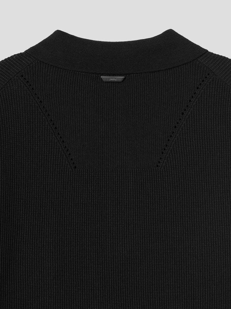 【JUUN.J】ティカラワッフルニット ロングスリーブ - ブラック