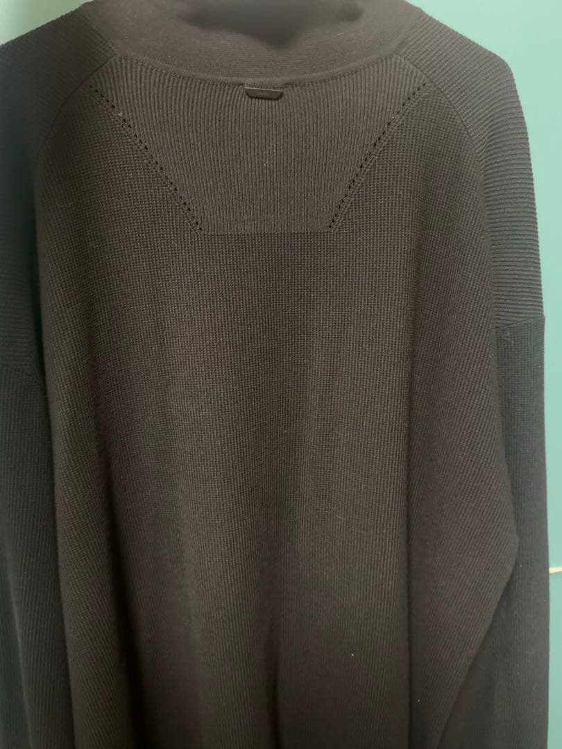 【JUUN.J】ティカラワッフルニット ロングスリーブ - ブラック