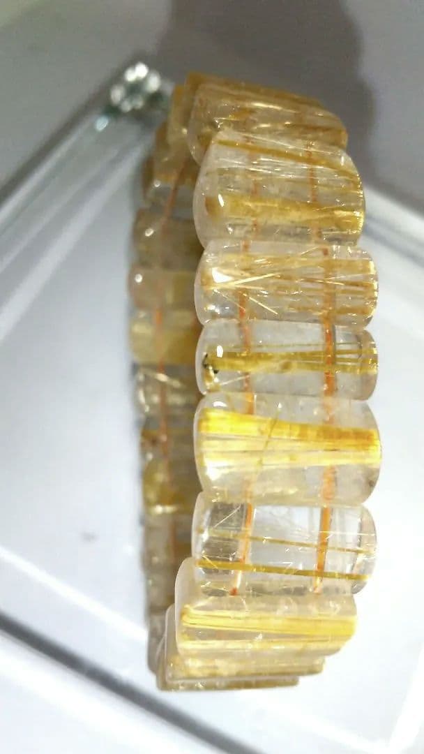 超目玉SALE！ハイランク♡天然石タイチンルチルクォーツバングル