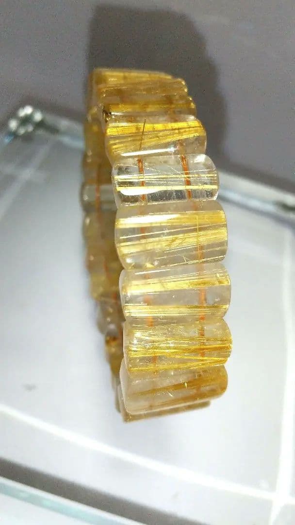 超目玉SALE！ハイランク♡天然石タイチンルチルクォーツバングル