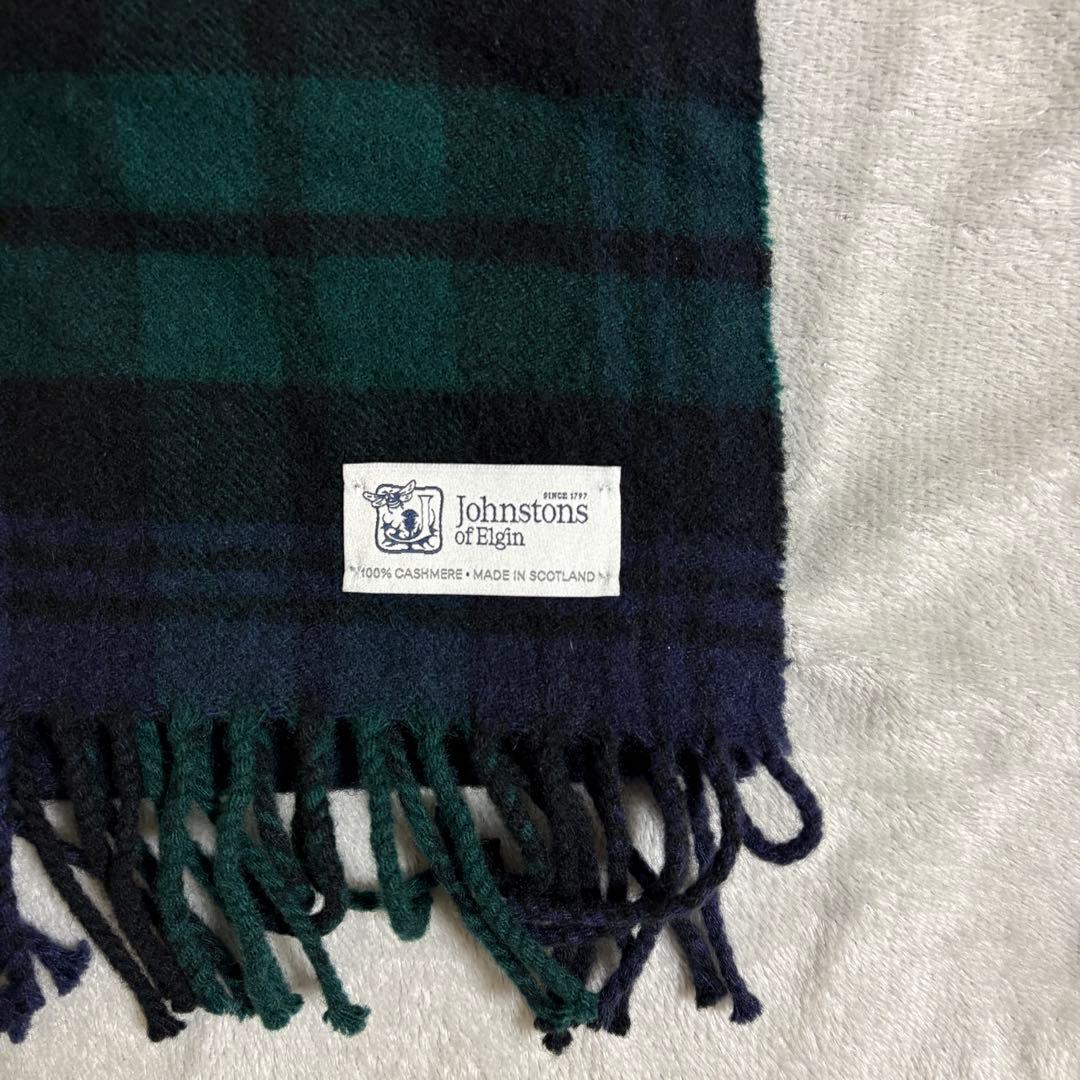 BEAMSF / Johnstons /カシミヤ タータンチェック マフラー