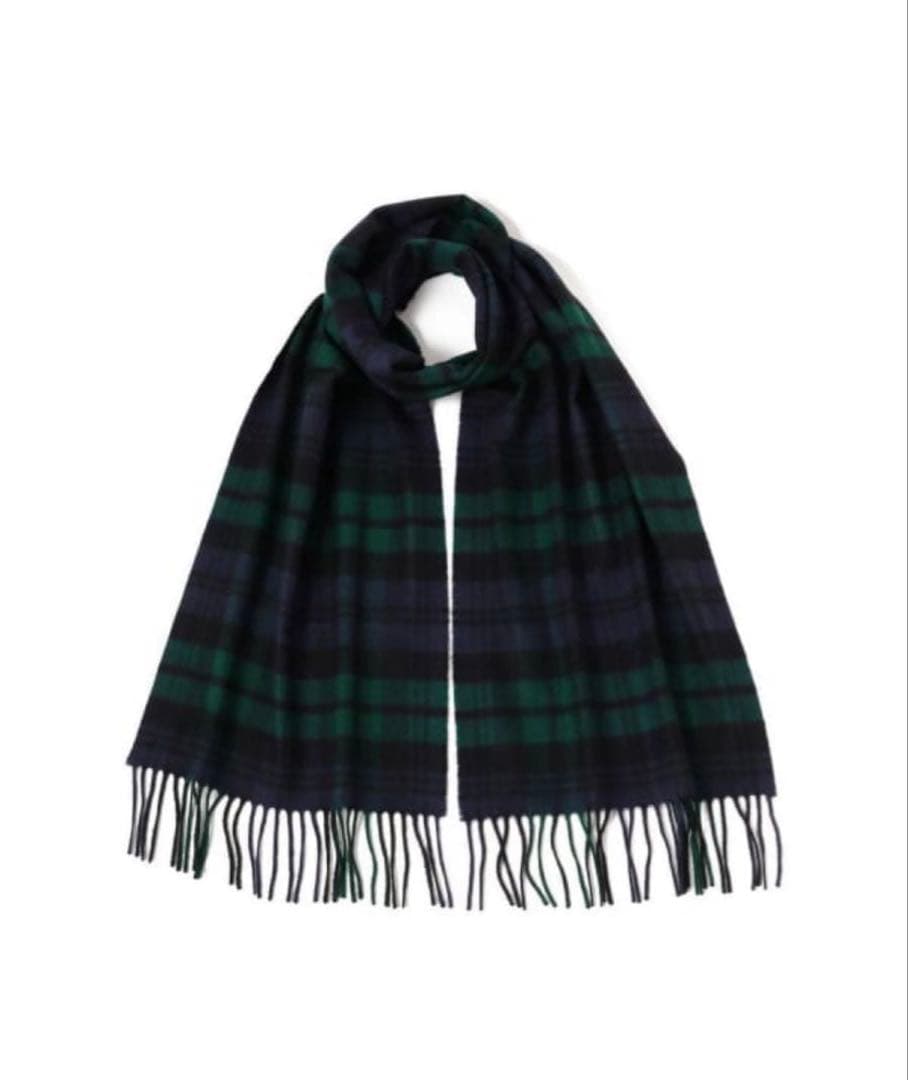 BEAMSF / Johnstons /カシミヤ タータンチェック マフラー