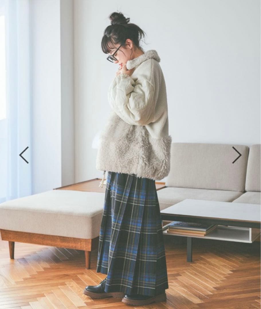 新品☆ニコアンドniko and...☆パッチワークボアブルゾン