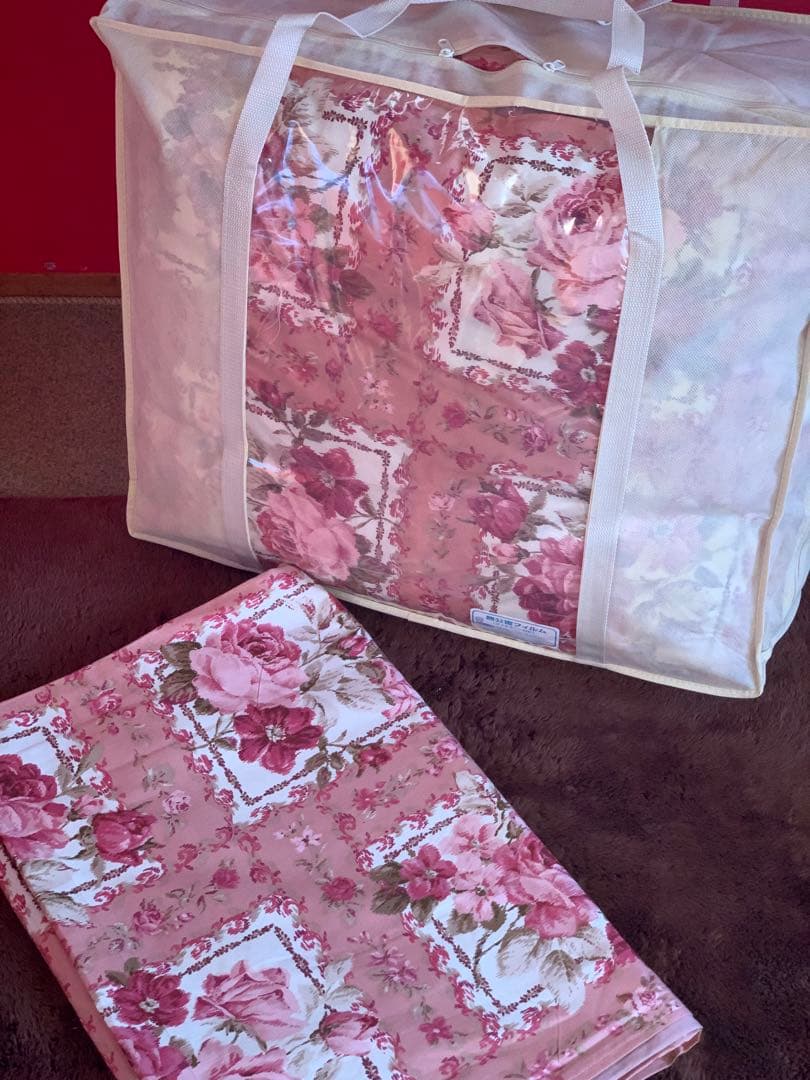 西川生地使用手造り220x220cm大判こたつ掛布団中綿も全て綿100%暖かい！