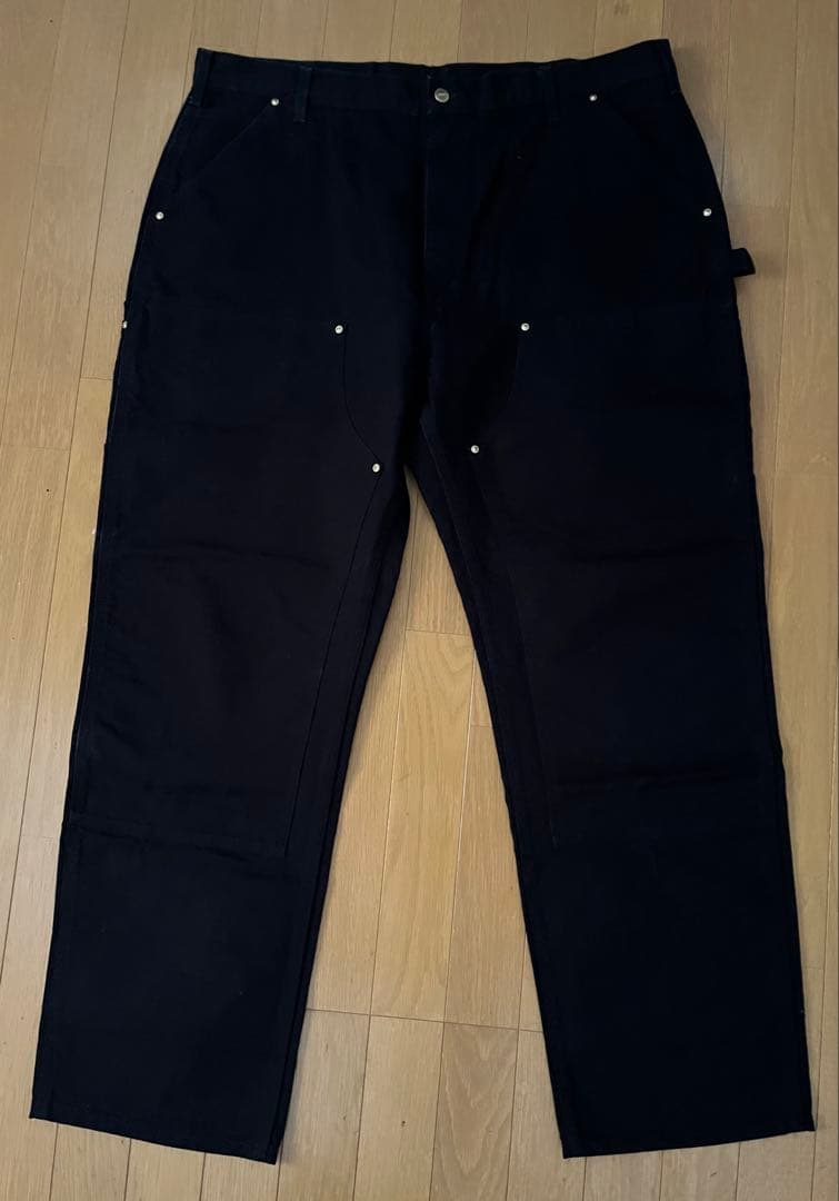 Carhartt ダック地 ダブルニー W42 L32 B01BLK