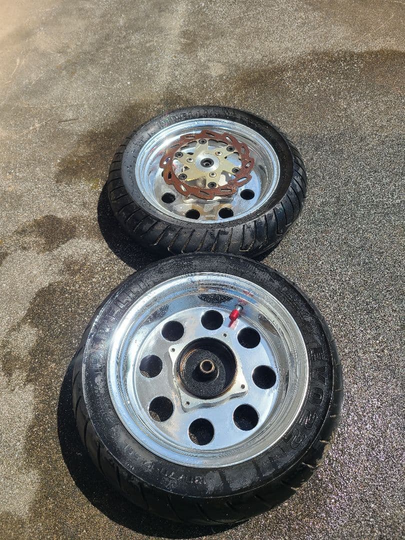 エイプ アルミホイール 多孔デザイン ブレーキディスク付き 美品