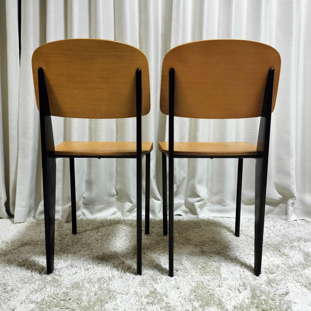 ジャン・プルーヴェ デザイン スタンダードチェア　リプロダクト　ブラック