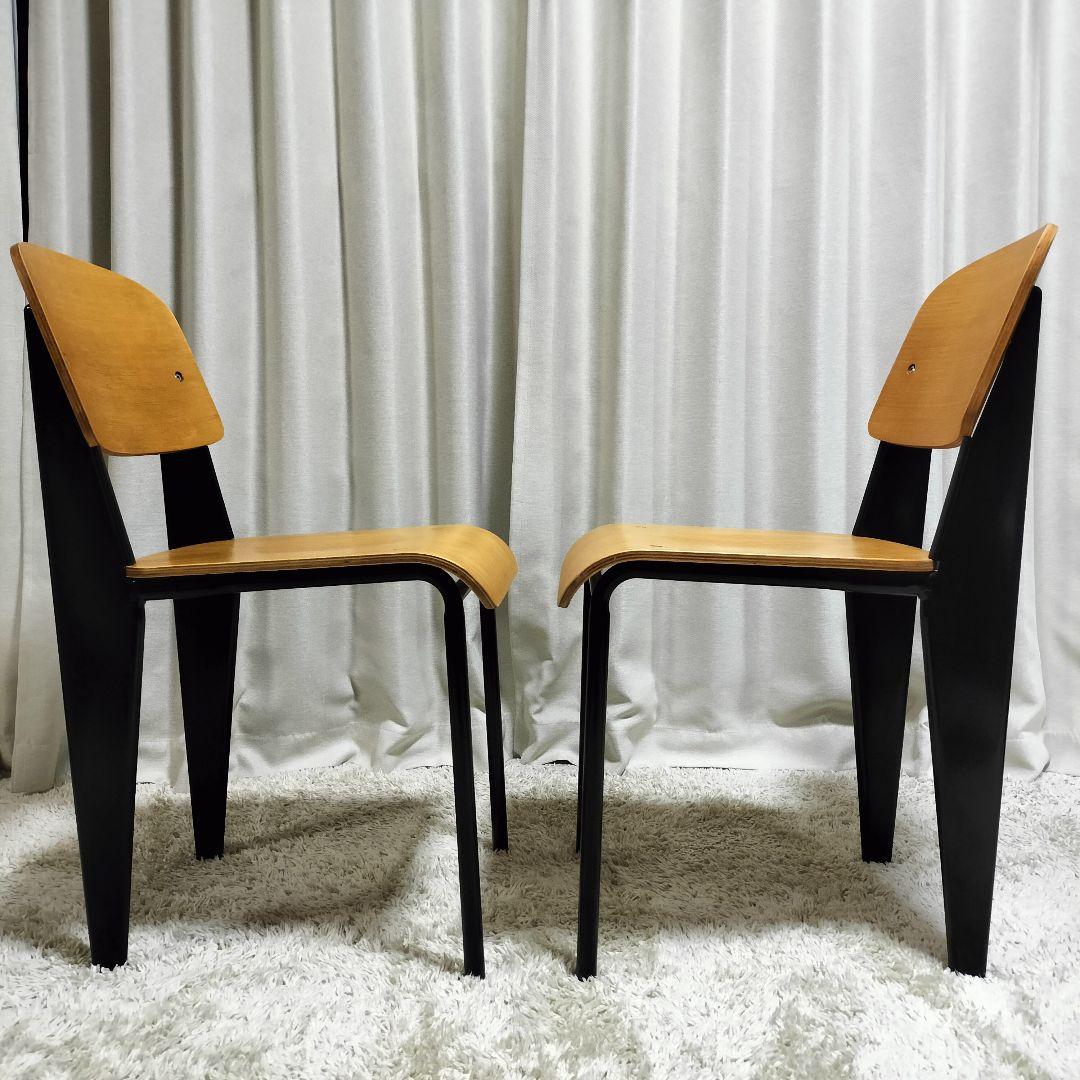 ジャン・プルーヴェ デザイン スタンダードチェア　リプロダクト　ブラック