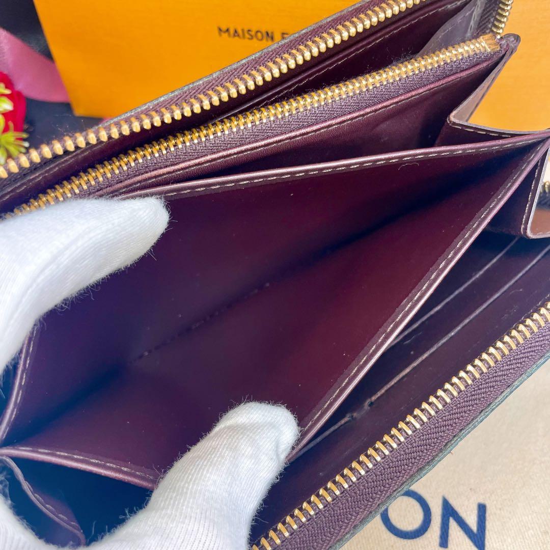✨超美品✨ヴィトン ジッピーウォレット ヴェルニ 長財布 ボルドー エナメル
