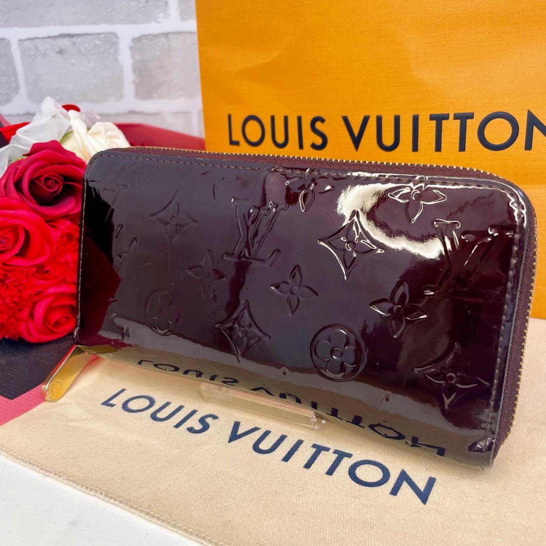 ✨超美品✨ヴィトン ジッピーウォレット ヴェルニ 長財布 ボルドー エナメル