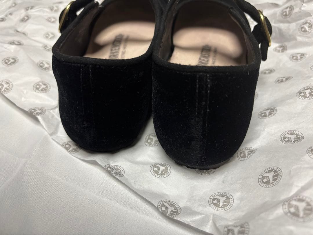 ビルケンシュトック サンタクラリタ ベルベット黒25cm(39)メリージェーン