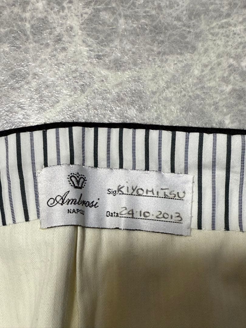 AMBROSI アンブロージ ウール スラックス パンツ チェック 総柄 XL