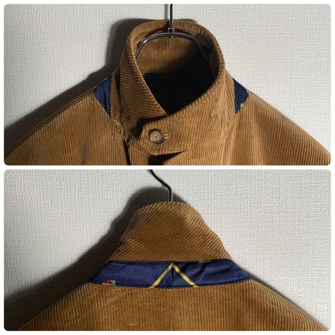 RALPH LAUREN テーラードジャケット 太畝コーデュロイ 刺繍ロゴ M.