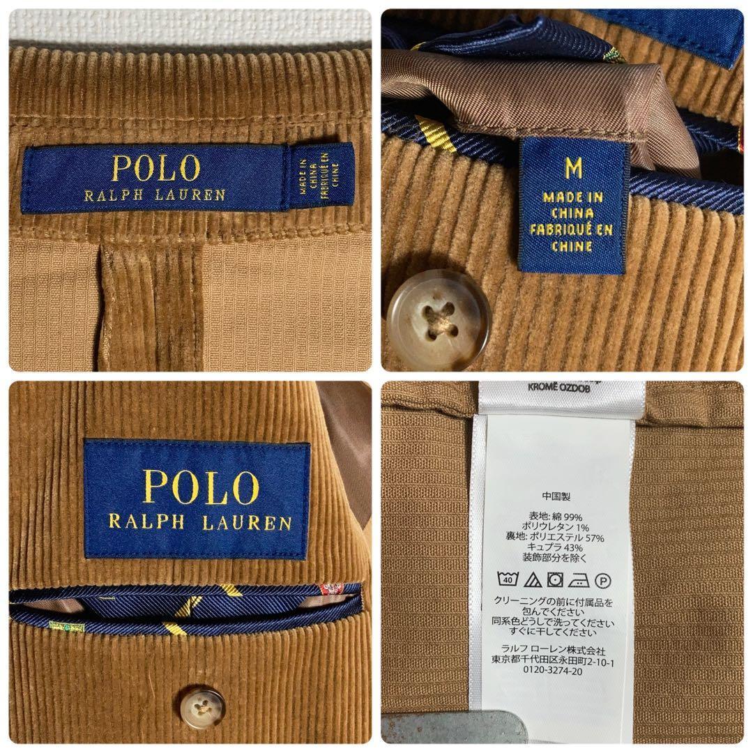 RALPH LAUREN テーラードジャケット 太畝コーデュロイ 刺繍ロゴ M.