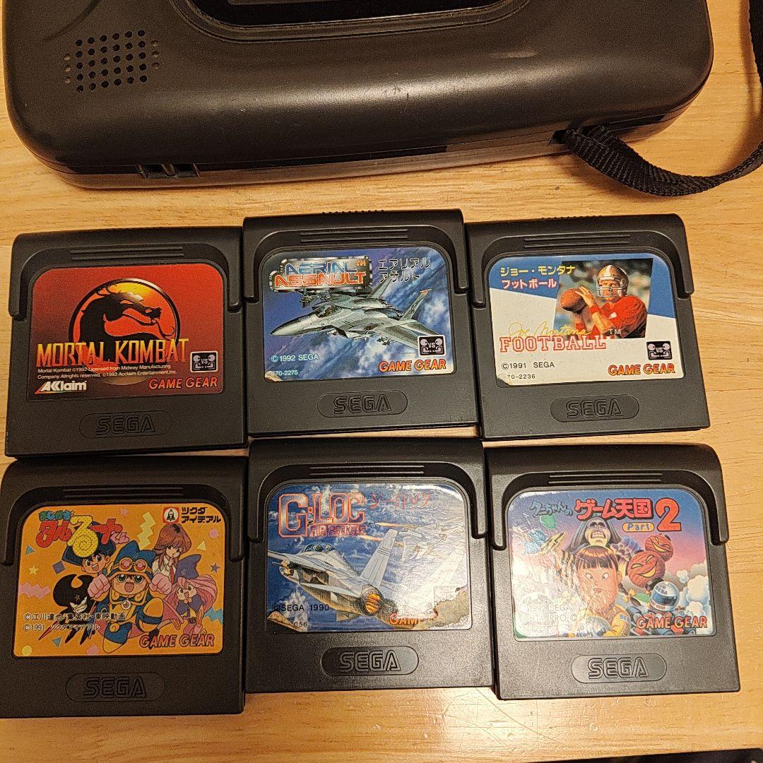 ゴ*ク様 セガ ゲームギア 本体とゲームカートリッジ6本