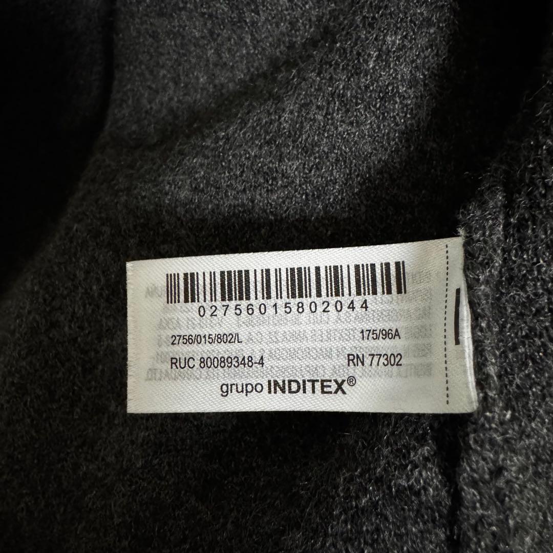 【新品タグ付き】ZARA ニットケープコート グレー Lサイズ