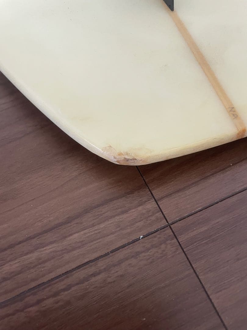 サーフボード 青と白のグラデーション フィン付き