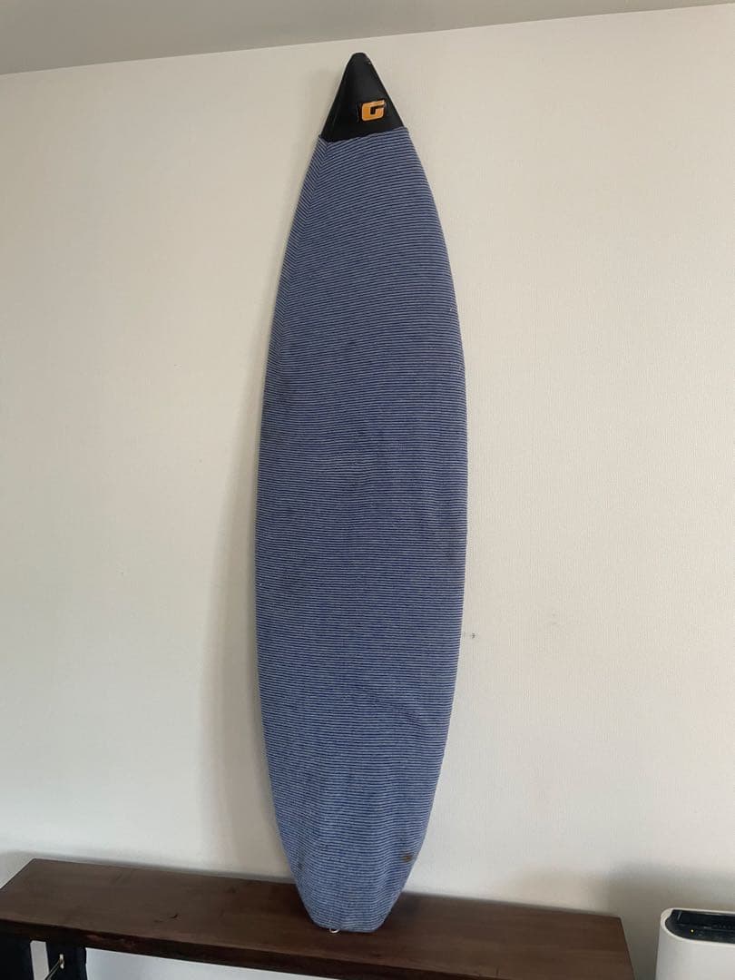 サーフボード 青と白のグラデーション フィン付き